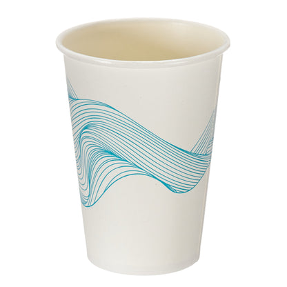7oz Paper Water Cups - Patterned Single Wall - Aqueous Lined - Box of 1000