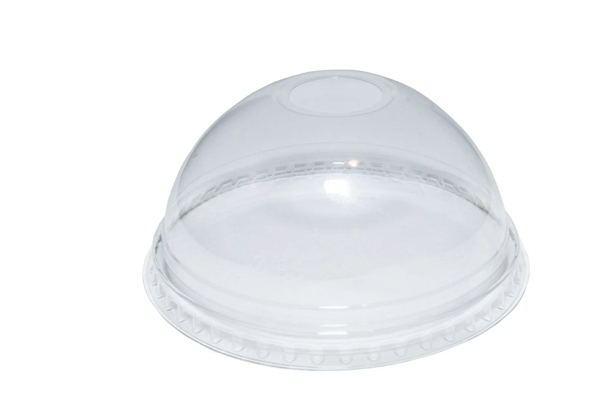 16oz Slush Cup Domed Lids with Straw Hole - 98mm - Case of 1000
