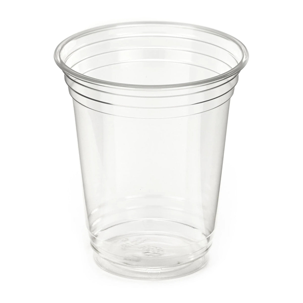 12oz Clear Plastic Cold Cups - rPET Smoothie Cups - Case of 1000