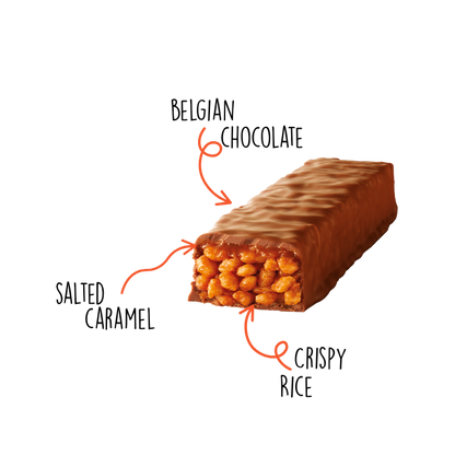 Broderick's Salted Caramel Crispy Bars - 50g (Box of 20)