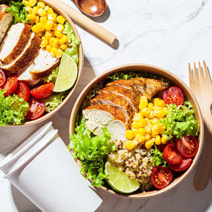 1000ml Round Kraft Deli Bowls - Case of 300