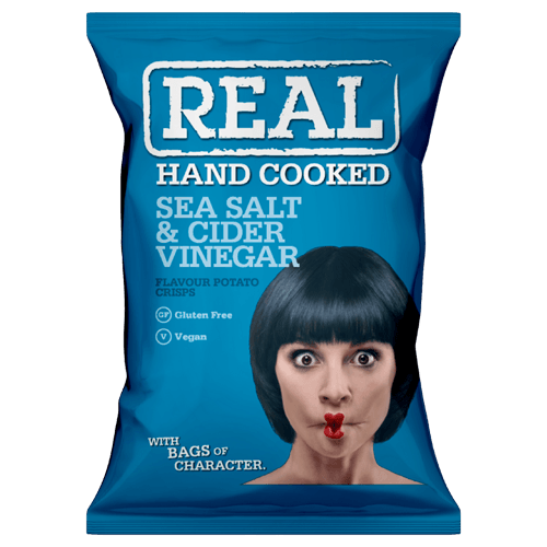 Real Crisps Sea Salt & Cider Vinegar 35g - Box of 24