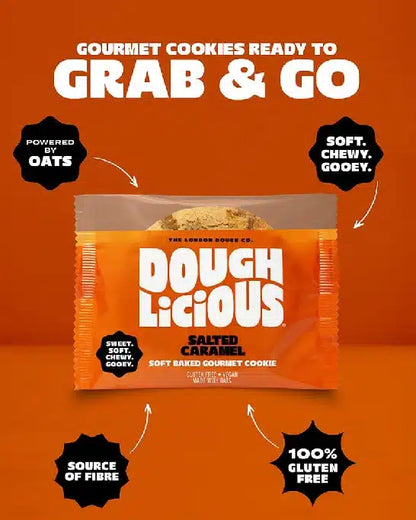Doughlicious Salted Caramel Soft Bake Cookie - 82g (Pack of 12)