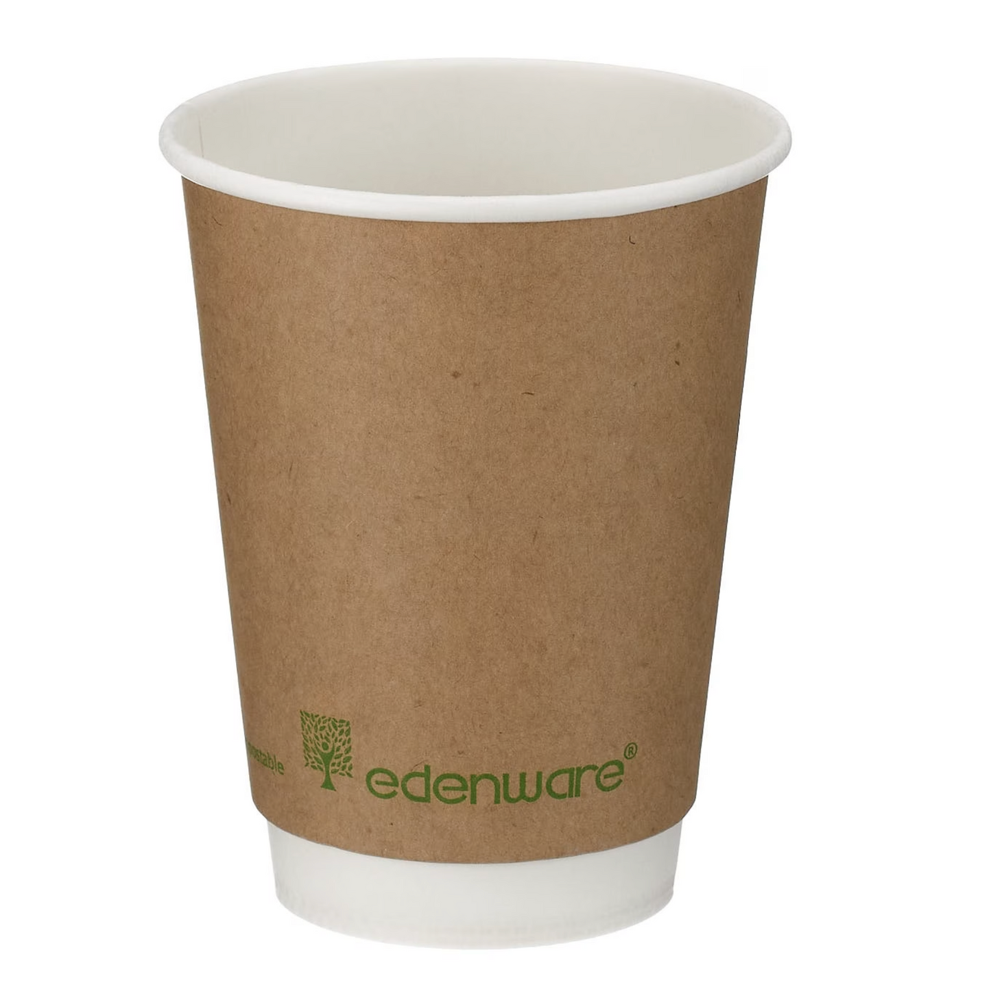 Edenware 12oz Compostable Double Wall Coffee Cups - Case of 500