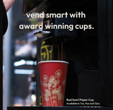 12oz 'Swirl' Paper Vending Machine Cups - 80mm Diameter - (Box of 1000)