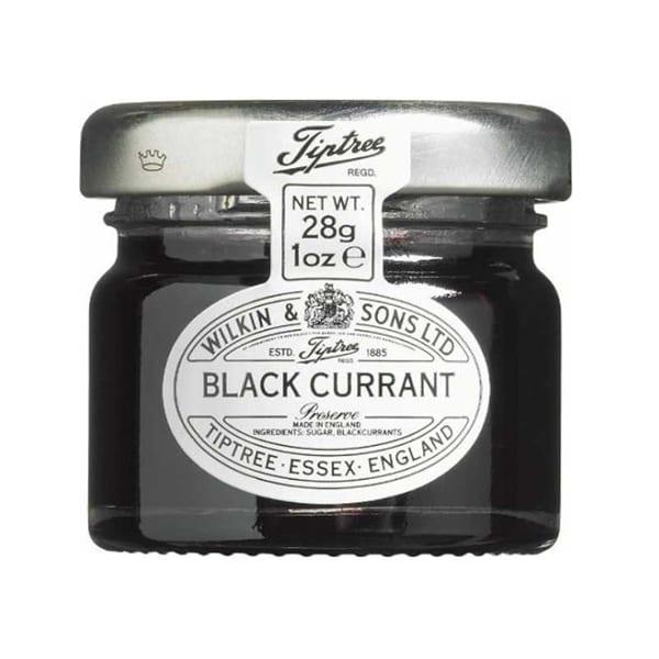 Tiptree Blackcurrant Mini Jam Jars – 28g – Pack of 72
