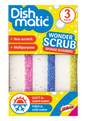 Dishmatic Wonder Scrub Sponge Scourers - Pack of 3