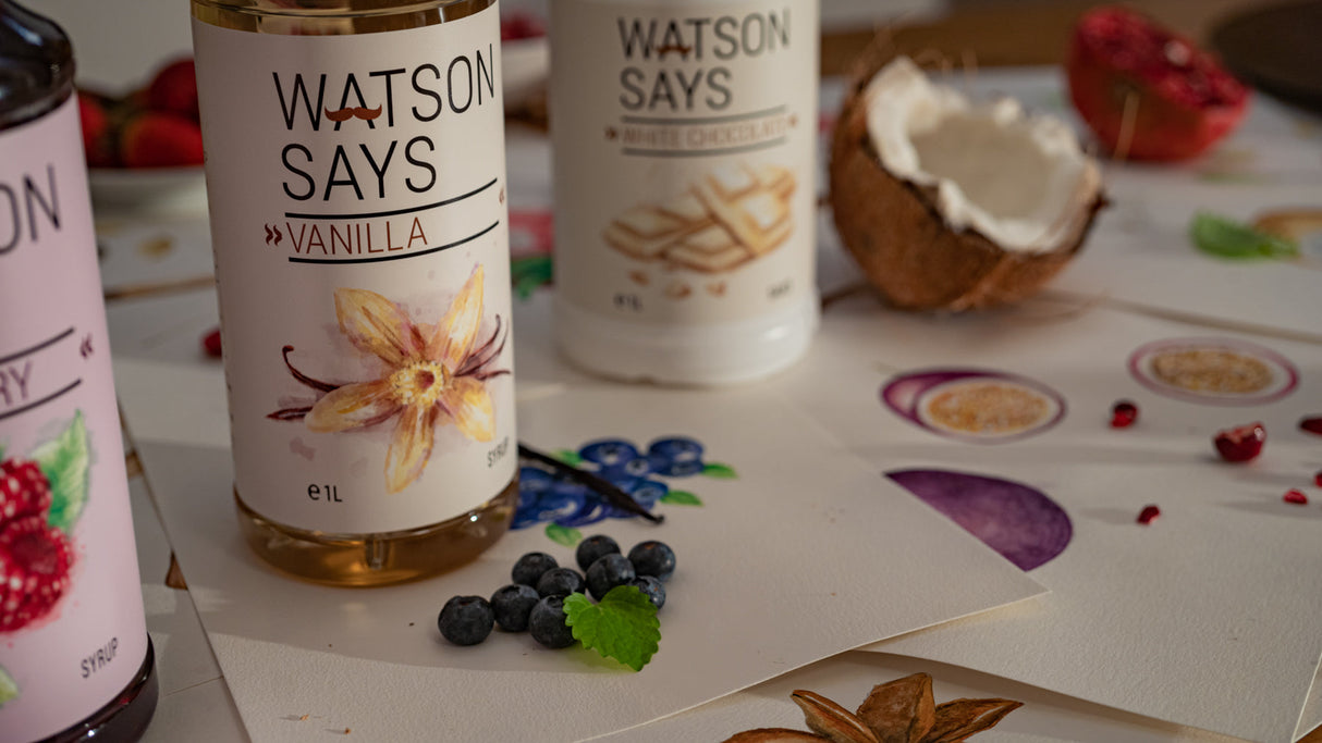 Watson Says: Sugar Free Vanilla Coffee & Beverage Syrup - 1 Litre Plastic Bottle