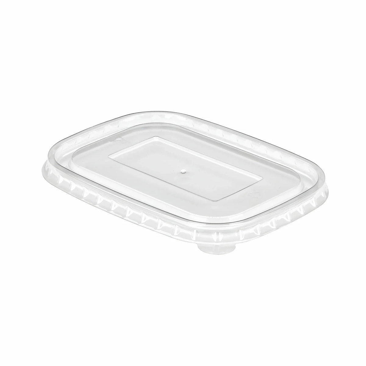 Clear PET Lids for Rectangular Kraft Deli Bowls 500/750/1000ml - Pack of 50