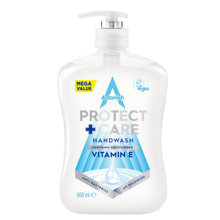 Astonish Protect + Care Antibacterial Hand Wash Vitamin E 600ml (Pack of 12)