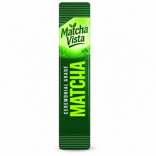 Matcha Vista Ceremonial Grade Matcha Powder 2g Sachet Portions - Pack of 100