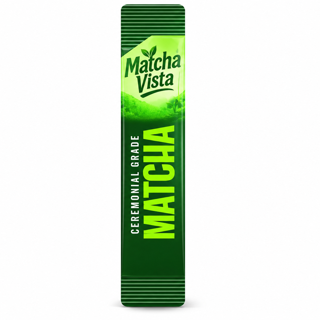 Matcha Vista Ceremonial Grade Matcha Powder 2g Sachet Portions - Pack of 100