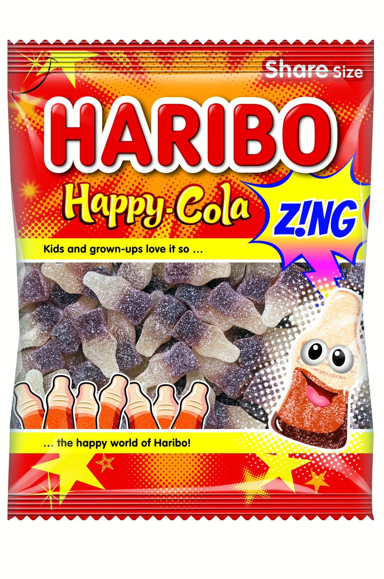 Haribo Happy Cola Zing - 160g (Pack of 12)