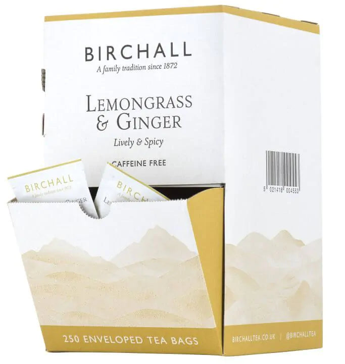 Birchall Tea - Lemongrass & Ginger 250 Individually Wrapped Envelope Tea Bags - Vending Superstore