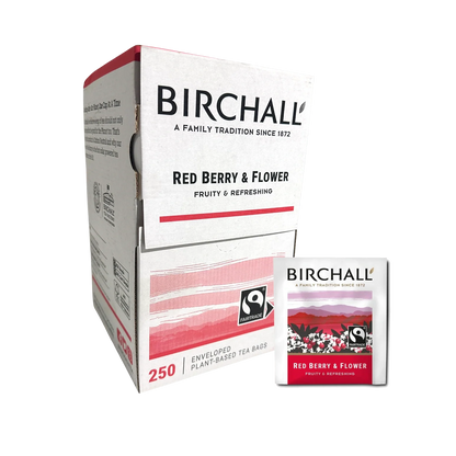 Birchall Tea - Red Berry & Flower - Individually Wrapped Envelope Tea Bags (Fairtrade) - (Box of 250)
