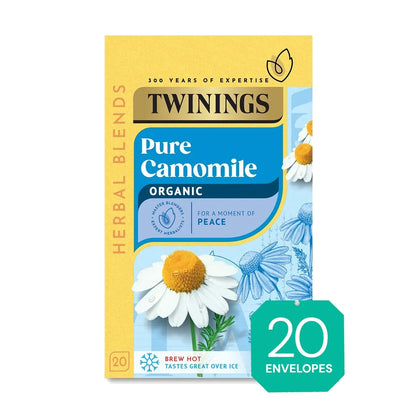 Twinings Camomile Individually Wrapped Envelope Tea Bags – 20 Pack
