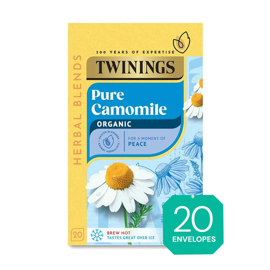 Twinings Camomile Individually Wrapped Envelope Tea Bags – 20 Pack