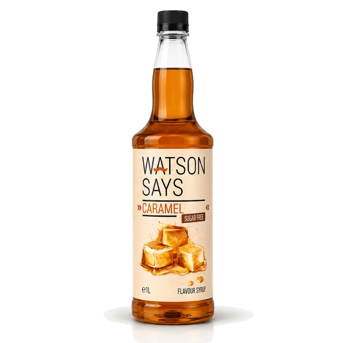 Watson Says Sugar-Free Caramel Coffee Syrup – 1 Litre Bottle