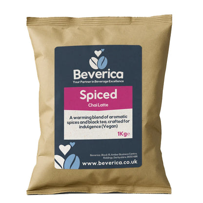Beverica Spiced Chai Latte Mix - Vegan Suitable (Suitable for Vending Machines) (1KG Bags)