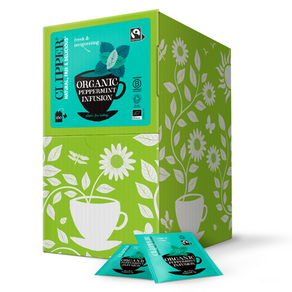 Clipper Organic Fairtrade Peppermint Individually Wrapped Envelope Tea Bags – 250 Pack