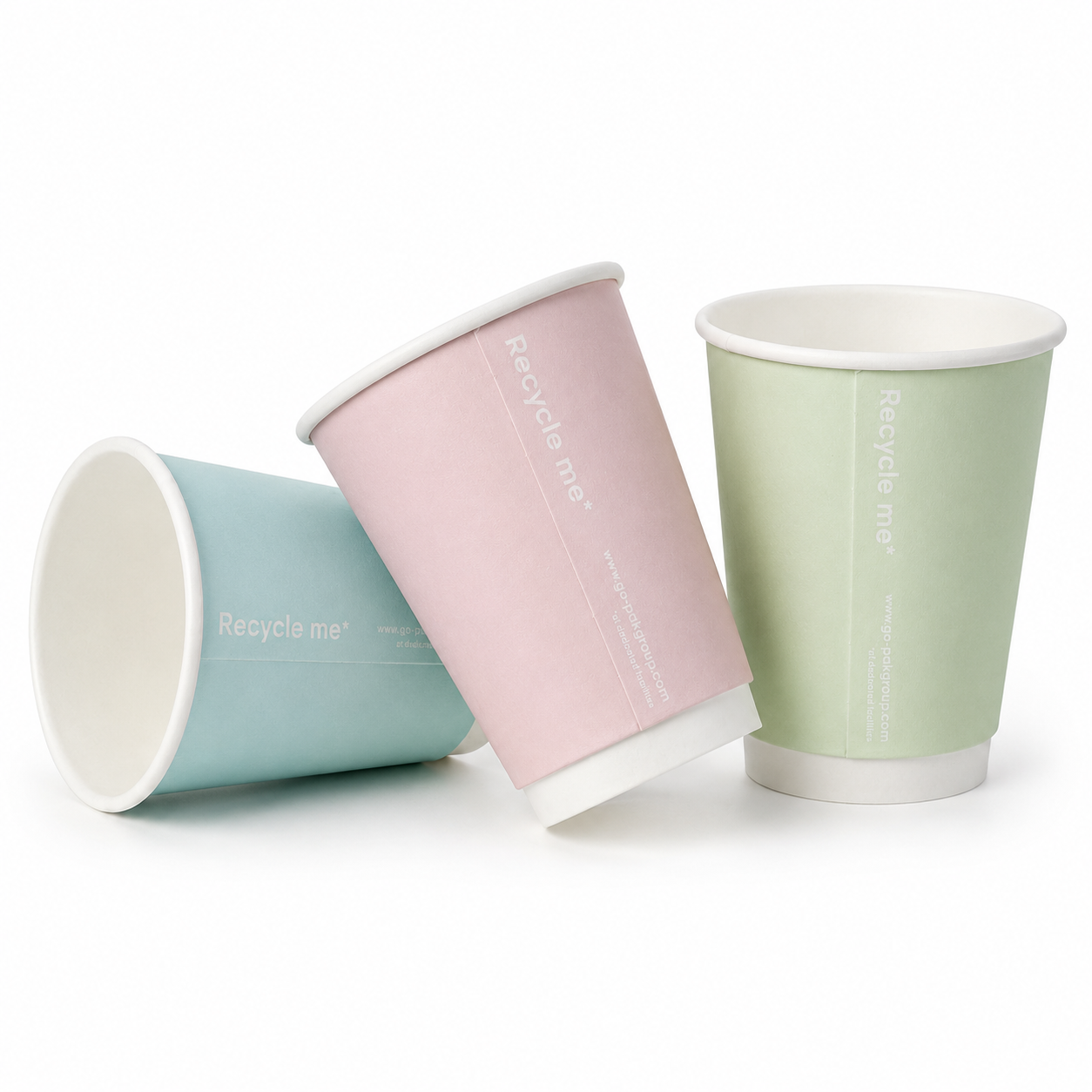 8oz Confetti Mixed Colour Double Wall Hot Cups - Case of 500