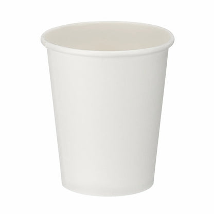 8oz White Single Wall Hot Cups - Box of 1000