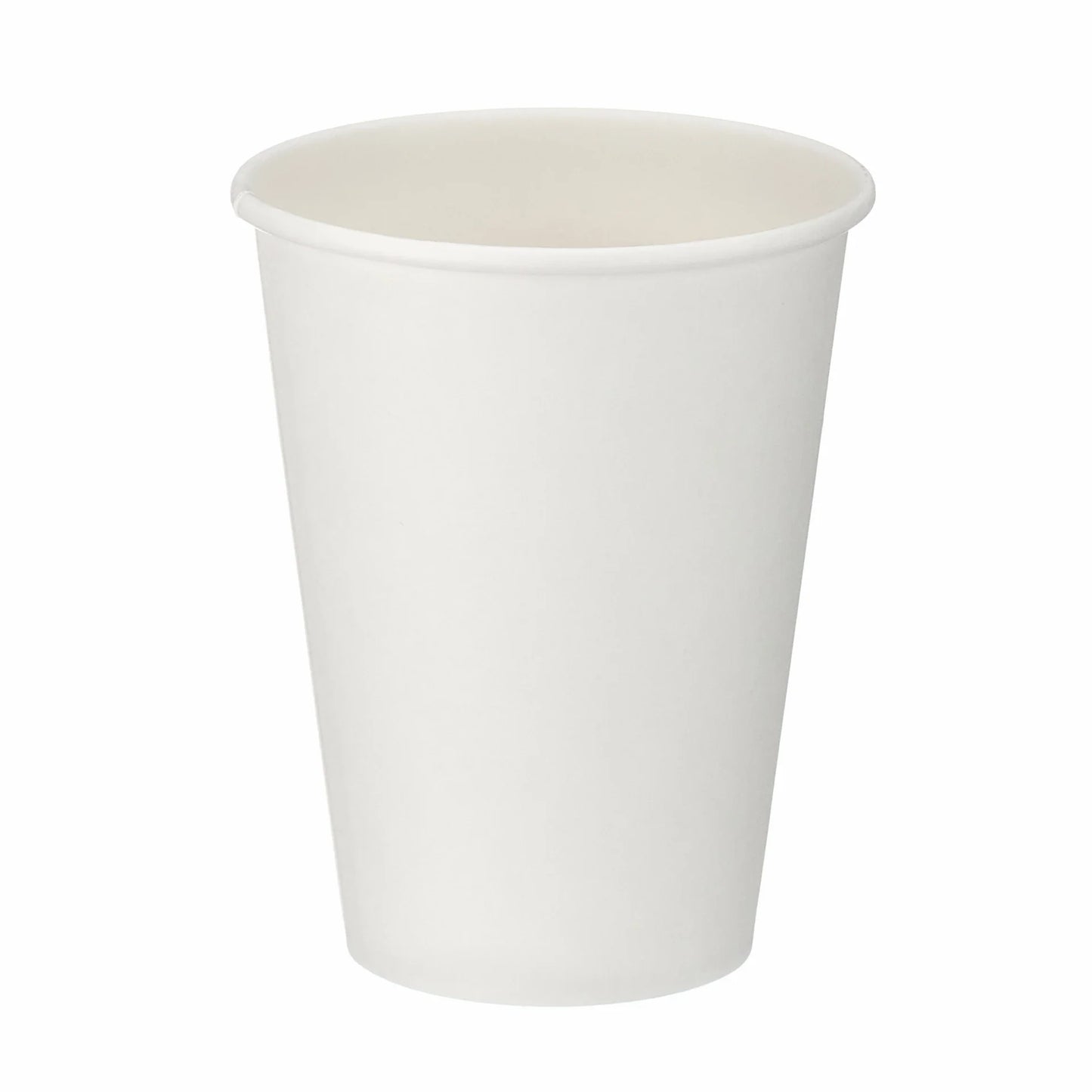 12oz White Single Wall Hot Cups - Box of 1000