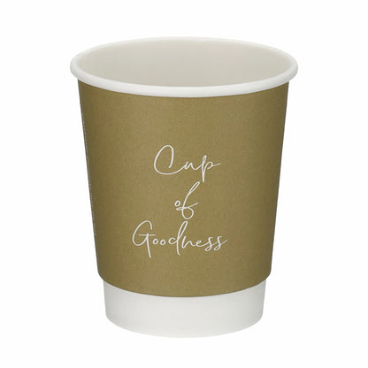 8oz Oatmeal Signature Double Wall Coffee Cups - Case of 500
