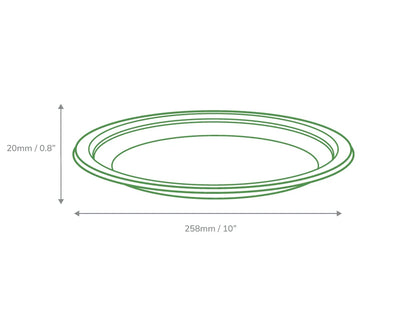 10" Bagasse Round Plates - Pack of 125