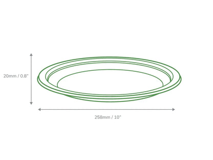 10" Bagasse Round Plates - Pack of 125