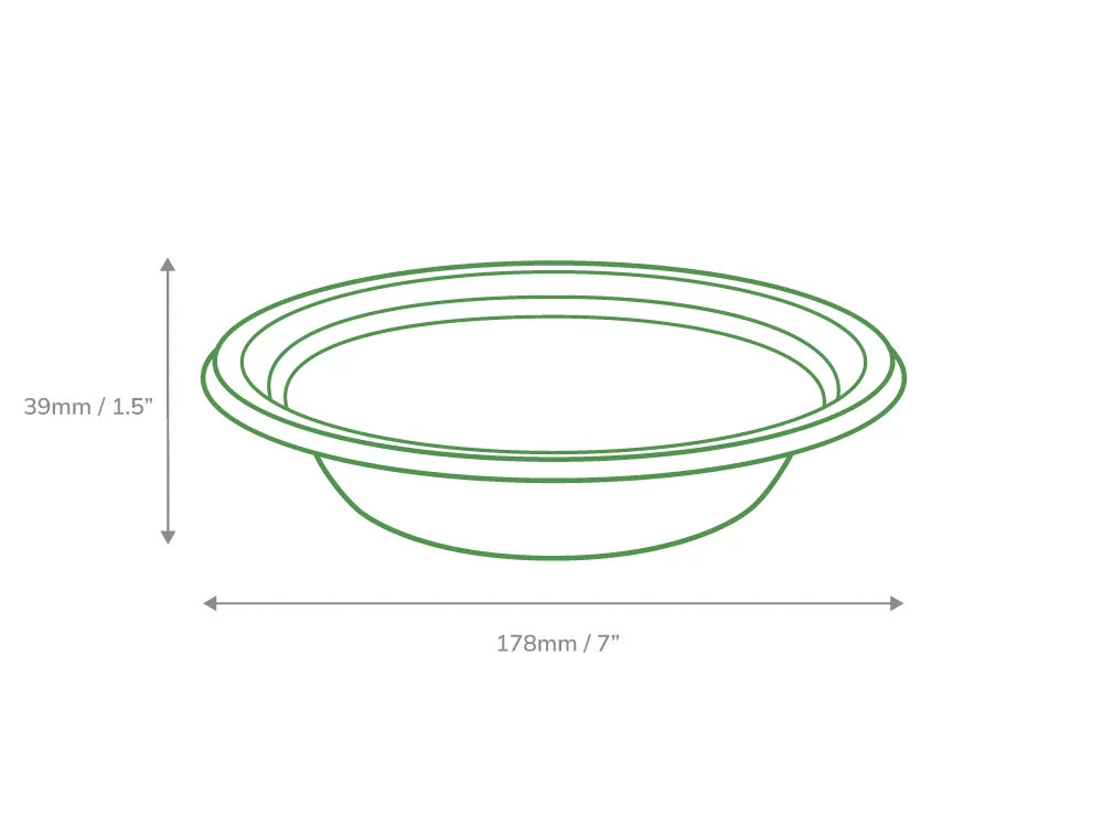 16oz Bagasse Round Bowls - Pack of 125