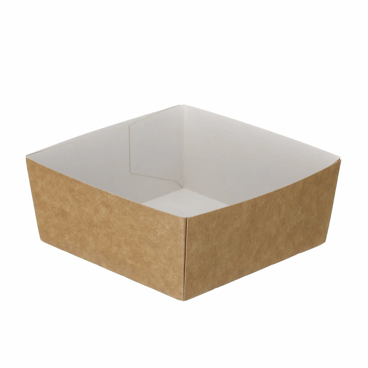 4" x 4" Kraft Folded Board Tray - Burger Tray - Case of 500