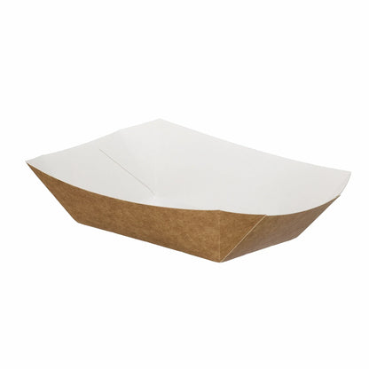 Small Kraft Folded Board Food Tray - Case of 500