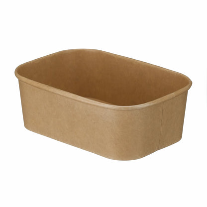 750ml Rectangular Kraft Deli Bowls - Pack of 50
