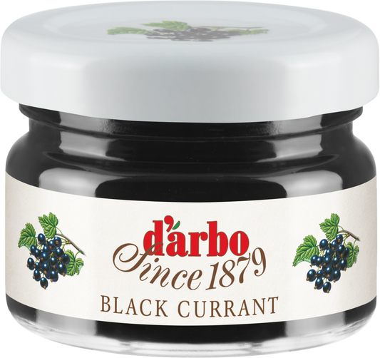 Darbo Blackcurrant Mini Jam Jars – 28g – Pack of 60