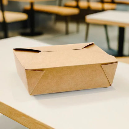 Extra Large #3 Kraft Folded Board Food Box - Case of 180