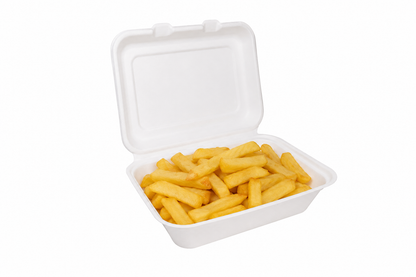 Bagasse Clamshell Meal Boxes 7x5" - Case of 500