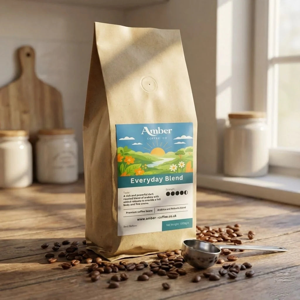 Amber Coffee Co Everyday Blend Coffee Beans - 1kg (Case of 6)