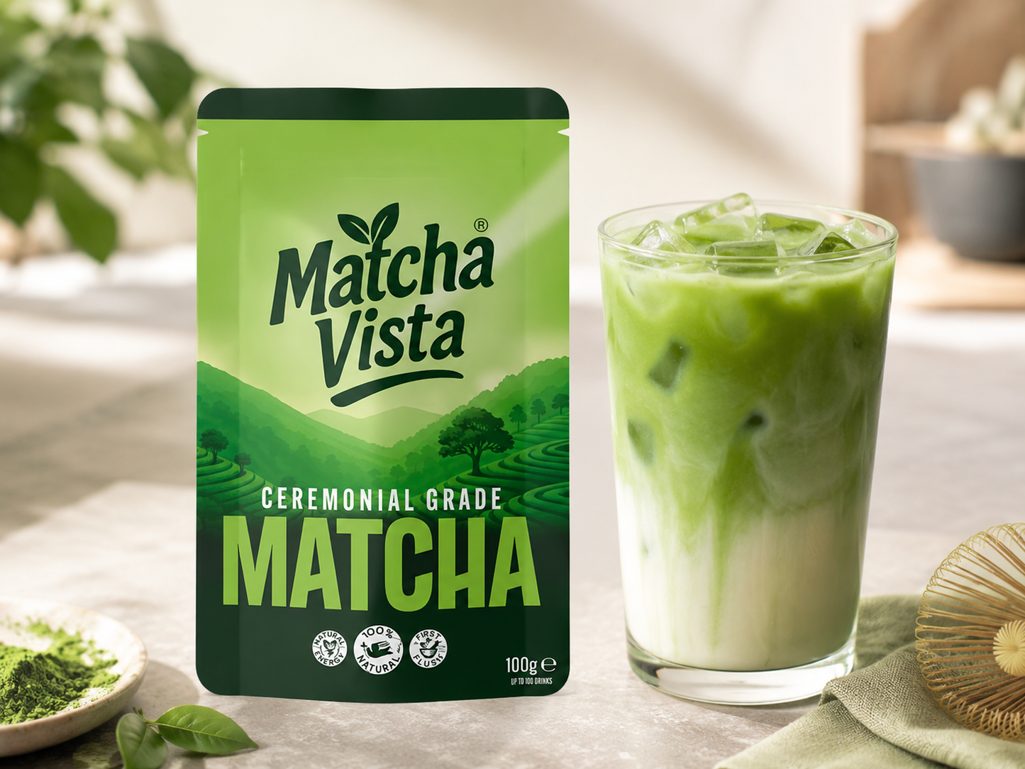 Matcha Vista Ceremonial Grade Matcha Powder - 100g