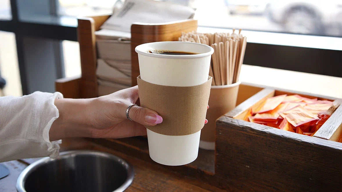 8oz Kraft Hot Cup Sleeves / Clutches - Case of 1000