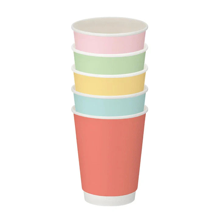 12oz Confetti Mixed Colour Double Wall Hot Cups - Case of 500
