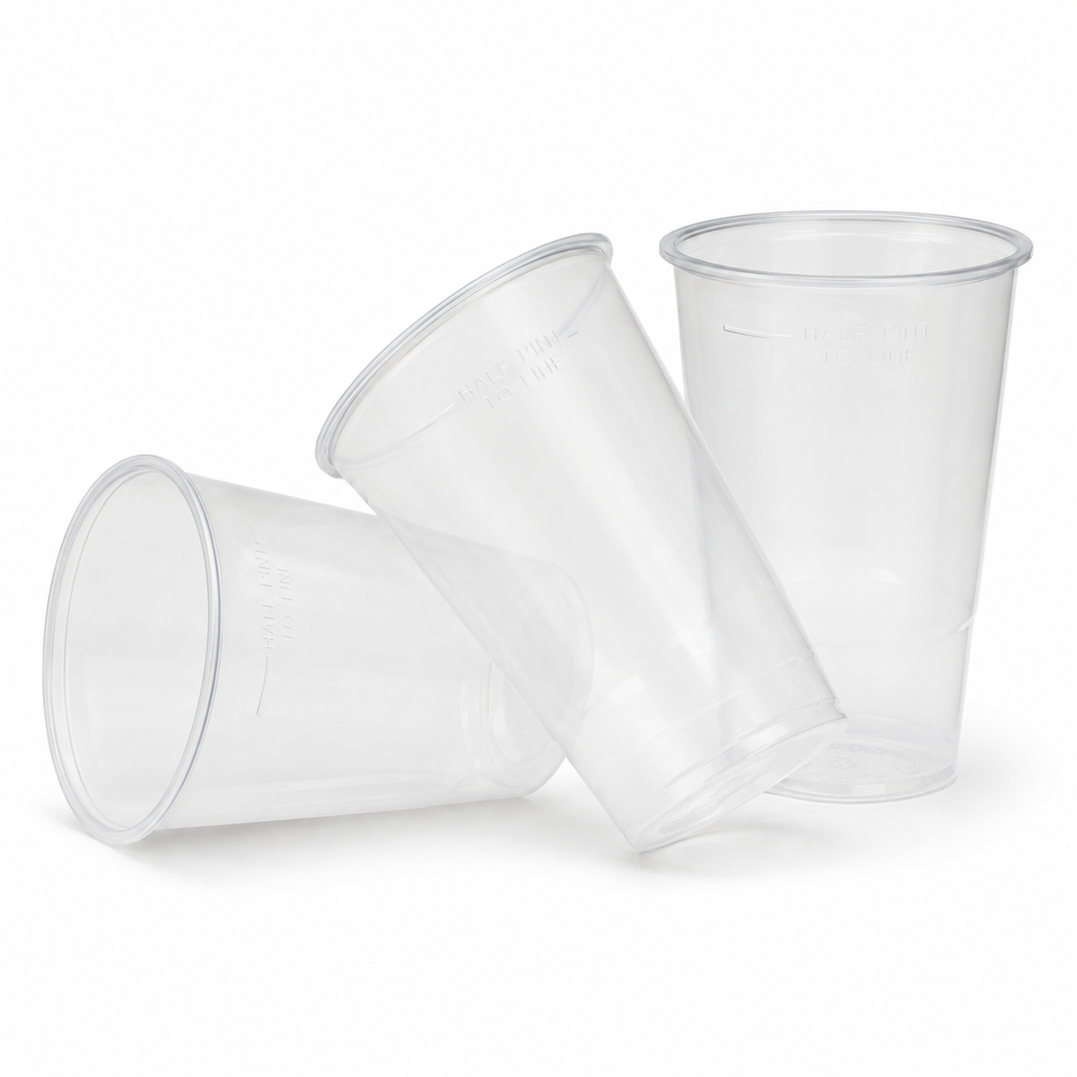 Clear rPET Half-Pint Tumblers - UKCA Marked - Case of 1000