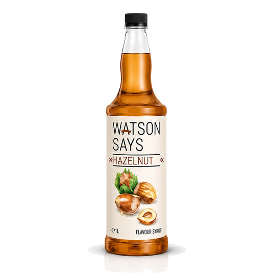 Watson Says: Hazelnut Coffee & Beverage Syrup - 1 Litre Plastic Bottle