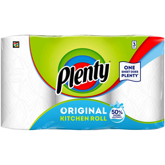 Plenty Original Kitchen Towel - 3 Rolls x 95 Sheets