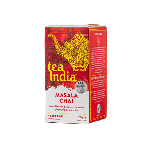 Tea India Masala Chai Tea Bags - Pack of 40