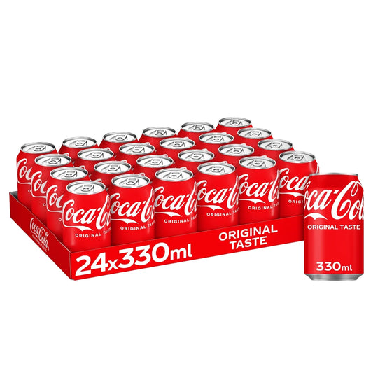 Coca-Cola Original Taste - 330ml Cans (Case of 24)