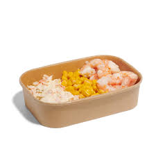 500ml Rectangular Kraft Deli Bowls - Pack of 50