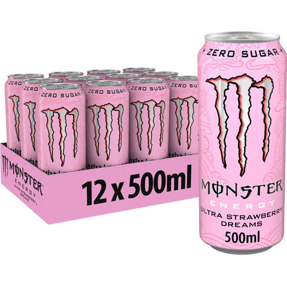 Monster Energy Ultra Strawberry Dreams - 500ml (Pack of 12)