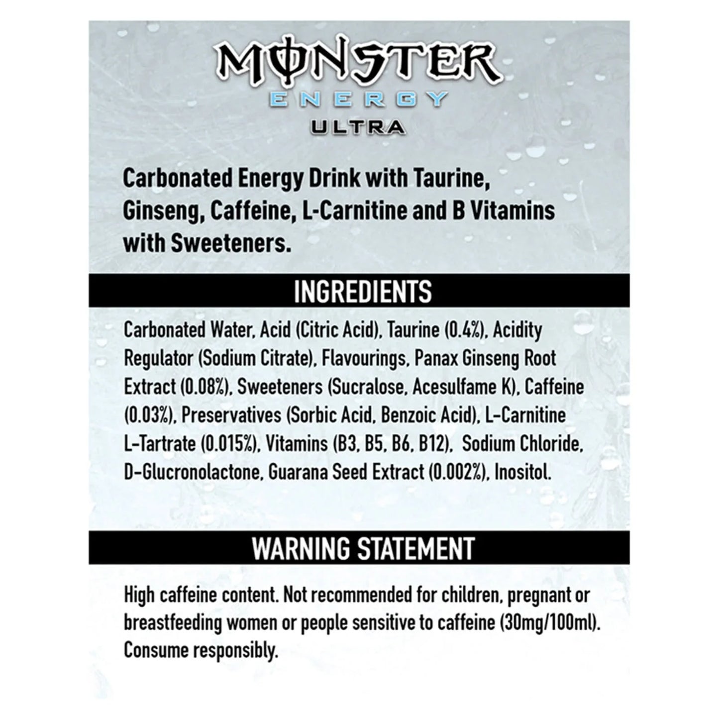 Monster Energy Ultra White - 500ml (Pack of 12)