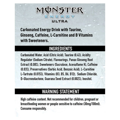 Monster Energy Ultra White - 500ml (Pack of 12)